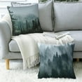 thumbnail image 5 of Misty Forest Throw Pillow Cover Case Misty Valley and Dark Forest Throw Pillows Set of 2 Soft Pillow Covers 18x18 Inches Farmhouse Home Decor for Living Room Bedroom Sofa Couch Cushion Cover, 5 of 6