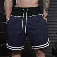 thumbnail image 2 of Men's 11" Athletic Shorts Quick Dry Elastic Performance Basketball Shorts with Pockets Navy, 2 of 6