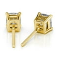 thumbnail image 2 of 3.00 Carat Stunning Cushion Cut Moissanite Diamond Wedding Stud Earrings for Gift Solid 18K Yellow Gold Screw Back Beautiful Studs Earring, 2 of 5