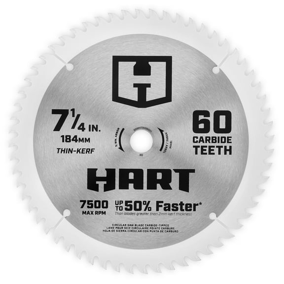 HART 7 1/4-inch 60 Tooth Circular Saw Blade