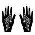 thumbnail image 3 of Tattoo Stencil Women Normal Size Temporary Tattoo Templates Body Art Designs Self-Adhesive Reusable Hand Tattoo Stencils Stickers Flower For Adults Women Left And Right Hands Kit Body Paint DIY, 3 of 4