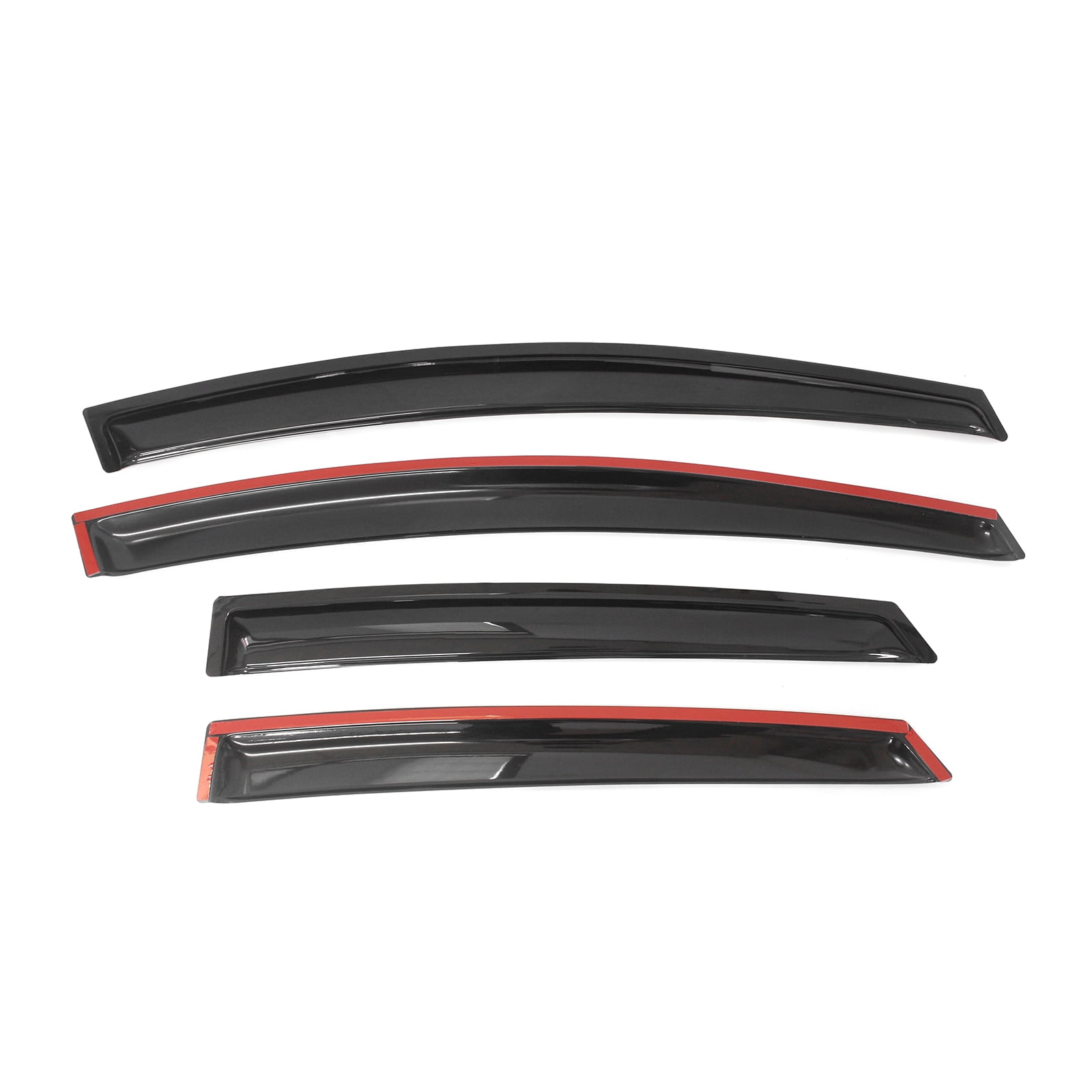 Ikon Motorsports Compatible with 12-18 Ford Focus Acrylic Window Visors Vent Deflector Rain Guard 4Pc Set Outside Mount 2012 2013 2014 2015 2016 2017 2018