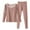 Rose Gold, variant on Ltctricy Women's 2 Piece Thermal Underwear Sets Casual Fleece Lined Long Sleeve Square Neck Tops and Tapered Pants Lounge Outfits