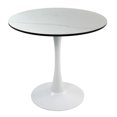 thumbnail image 4 of Inspirer Studio Table à Manger Ronde Style Tulipe Moderne Mi-Siècle, Fini Style Marbre Blanc (Diamètre 35,5 Pouces), 4 of 7
