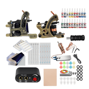 Lism Tatuaje Machine Kit with Power Supply Professional Permanent Makeup Supplies Inks for Beginners