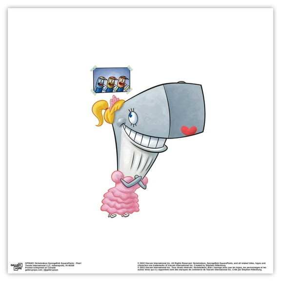Gallery Pops Nickelodeon SpongeBob SquarePants - Pearl Wall Art, Unframed Version, 12" x 12"