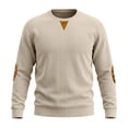 thumbnail image 5 of COMVALUE Men's Fall Crewneck Sweatshirts Patchwork Long Sleeve Corduroy Texture Casual Pullover Shirt (Khaki, M), 5 of 7