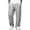 Gray-#q006, variant on Dweltoz Men Linen Cargo Pants Baggy Elastic Waist Trousers Lightweight Breathable Wide Straight Leg Workwear with Pockets,Sky Blue L