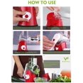 thumbnail image 4 of Râpe à Légumes Rotative Manuelle Multifonction avec 3 Lames en Acier Inoxydable, pour Fruits, Légumes et Fromage (Rouge), 4 of 5