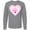 AC-Heather Grey, variant on Inktastic Gigi Pink Valentine Hearts Long Sleeve T-Shirt