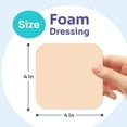 thumbnail image 7 of Conkote Foam Dressings Sterile Non-Adhesive First Aid Gauze Pads, 4" x 4", 10 Count, 7 of 7