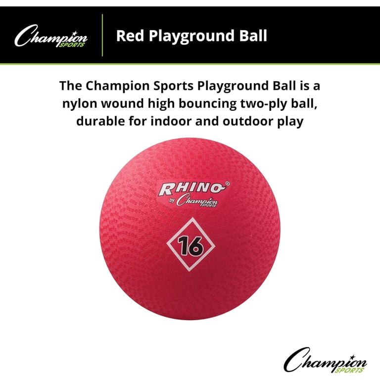 Champion Sports, Playground Ball, PG16RD, 16-Inch Red - Walmart.com