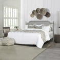 thumbnail image 4 of Hillsdale Furniture Melanie Wood and Cane King Headboard with Frame French Gray, 4 of 4