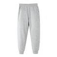 thumbnail image 2 of Tfken Trousers For Boys Toddler Sport Fall Solid Color Elastic Waist Daily Wear Grey Pants Size 7-8 Years, 2 of 9
