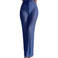thumbnail image 1 of Pantalones De Playa Pantalones de playa de red de ganchillo Pantalones largos ahuecados de moda para vacaciones (Azul S) Cgtredaw Para estrenar, 1 of 1