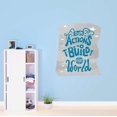 thumbnail image 2 of Our Actions Build Our World Inspirational Positive Quote Kids Room Sticker Wall Art Sticker Designs Vinyl Stickers For Home House Walls Rooms Windows Bedroom Decoration Size (28x28 inch), 2 of 3