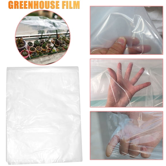 Plant Cover, Plastic Sheeting, 78X78 In, Plastic Greenhouse, Frost Damage Reduction, Garden, Transparent, 1 Pc