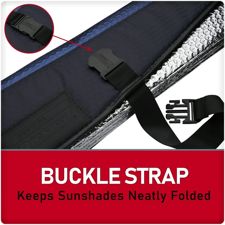 Genuine Dickies Navy Black Accordion Auto Sunshade for Trucks