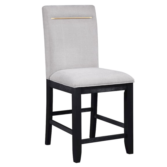Yves Rubbed Charcoal Wood Counter Height Storage 6-Piece Dining Set
