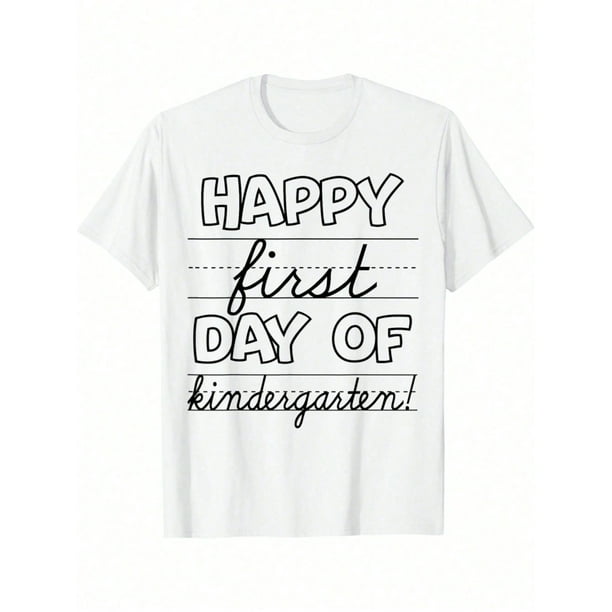 Happy First Day Of Kindergarten Kids Back To School Teachers T-Shirt