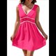thumbnail image 2 of Vestido Reductor de Cintura, Cómodo, Informal, con Escote en V, Sin Mangas, para y Verano. Rosa XXL, 2 of 5
