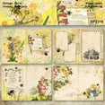 thumbnail image 2 of SunWMart 16 Sheets Vintage Scrapbook Papers, A5 Size Scrapbooking Paper Single Sided Journaling Supplies, Retro Decorative Craft Paper for Writing Diary Embellishment Supplies, 2 of 4