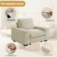 thumbnail image 4 of MAEVIS 45" Armchair Accent Chair with Storage Space and Side Pockets, Oversized Wide Single Sofa Chair, Modern Chenille Fabric couch for Living Room, Washable Covers, Beige, 4 of 7