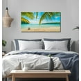 thumbnail image 3 of CDDposter Beach Wall Art Decor Tropical Ocean Canvas Picture for Living Room Blue Seascape Painting for Bedroom Coastal Theme Landscape for Home Office Decorations Ready to Hang(20"*40"), 3 of 7