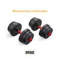 thumbnail image 4 of Kit Mancuernas Multifuncional 3en1 Barra y Discos 20kg Gimnasio Marthing Pesas Mancuernas Diseño Estable Compactas, Resistentes y Funcionales para Entrenamiento en Casa y Gimnasio Multifuncional, 4 of 9