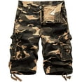 thumbnail image 1 of Short camouflage cargo Extérieur à Poches Multiples pour Hommes en Coton, 1 of 4