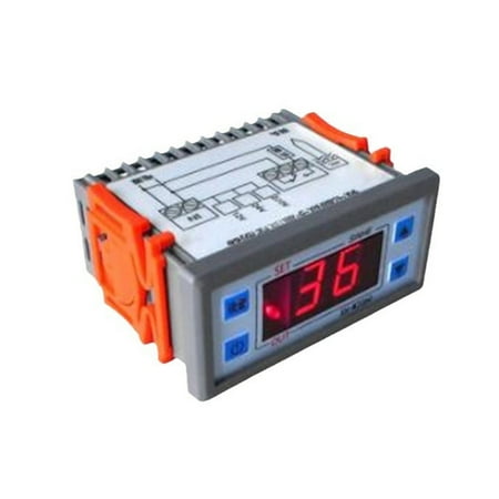 Digital Temperature Controller Plastic and Metal for Refrigeration and Heating Applications with Adjustable Settings
