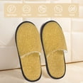 thumbnail image 2 of Bixox Men's Women's Gold Shiny Patterned Plush House Slippers, Memory Foam Slippers, Indoor and Outdoor Warm Plush Bedroom Shoes, Soft Flat Sole, Comfortable and Non-slip, 2 of 5