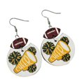 thumbnail image 1 of Soccer Earrings Cheerleaders Multicolor Rugby Geometric Wooden Print Cheer Earrings Rugby Cheerleader Earrings Cheer Jacket Earrings Girls Earrings for Sensitive Ears Rhinestone Earrings Earring Set, 1 of 4