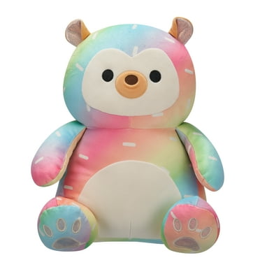 Squishmallows Original 14in Avril the Rainbow Tie-Dye Hedgehog Squeezemallows - Child's Ultra Soft Plush Toy
