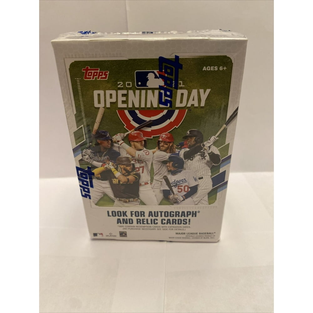 2021 Topps Opening Day Blaster Box 77 Total Cards per box Walmart