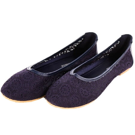 white mesh flats