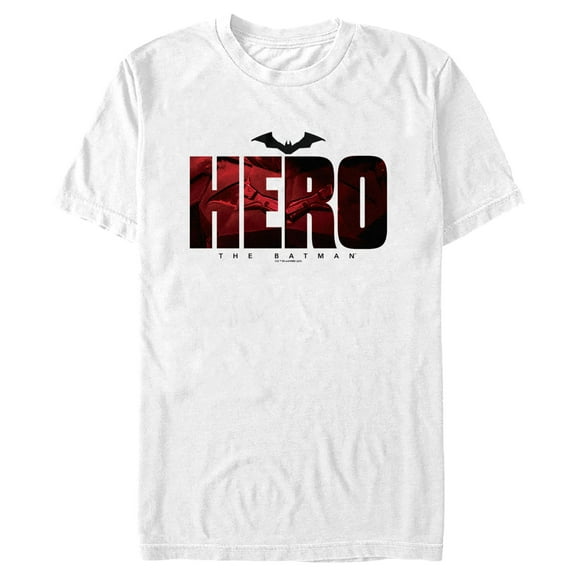 Men's The Batman Hero Utility Belt Logo  Graphic Tee White 2X Large