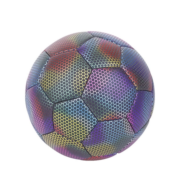 BalóN de FúTbol HolográFico: Brilla en la Oscuridad, Reflectante, TamañO 5, para NiñOs