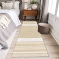 thumbnail image 6 of Vintage Cream Striped Kitchen Runner Rug 2x6 Washable Runners for Hallway Non Slip Farmhouse Modern Stripes Boho Linen Large Area Rug Indoor Carpet for Bathroom Laundry Entryway Bedroom Living Room, 6 of 9