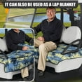 thumbnail image 4 of Binienty Tropical Palm Tree Golf Cart Seat Towel with Pockets Soft Plush Breathable Golf Cart Seat Cover Towel Blanket Suits EZGO Club 2-Seat Golfcarts, Machine Washable, 4 of 6
