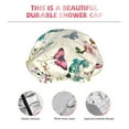 thumbnail image 5 of Kll Bird Butterfly Rose Pattern Shower Cap & Bath Cap For Women,Reversible Oversized Waterproof Shower Caps For All Hair Lengths,Elastic Reusable Bathing Hair Cap, 5 of 9