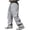 Gray, variant on PADFRYBK Plus Size Wide-Leg Pants For Men Workwear Casual Loose Pants Solid Color Sweatpants Cargo Sweatpants