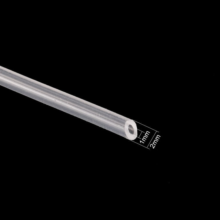 Silicone Tubing 0.8mm ID X 2mm OD - 6.6ft Clear Flexible Hose For Pumps, Aquariums, Transfer