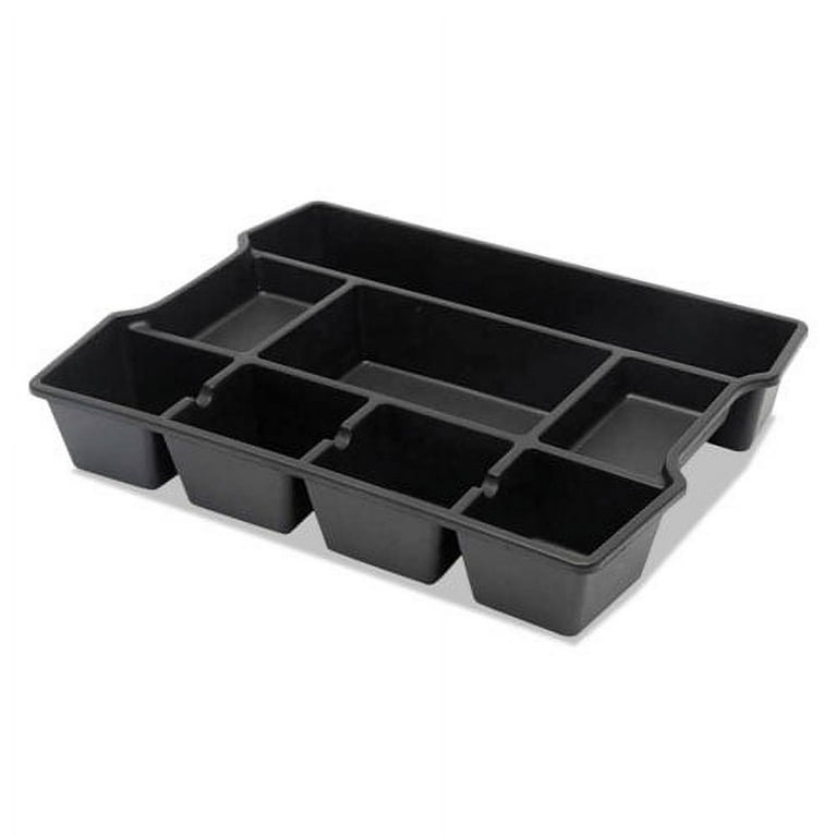 High Capacity Drawer Organizer, Eight Compartments, 14.88 x 11.88 x 2.5, Plastic, Black High Capacity Drawer Organizer, Eight Compartments, 14.88 x 11.88 x 2.5, Plastic, Black