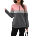 thumbnail image 4 of VDJ Womens Sweatshirts Half Zip Up Crewneck Long Sleeve Pullover Tops Color Block Fall Winter Fashion Workout Sweat Shirts 2026, 4 of 5
