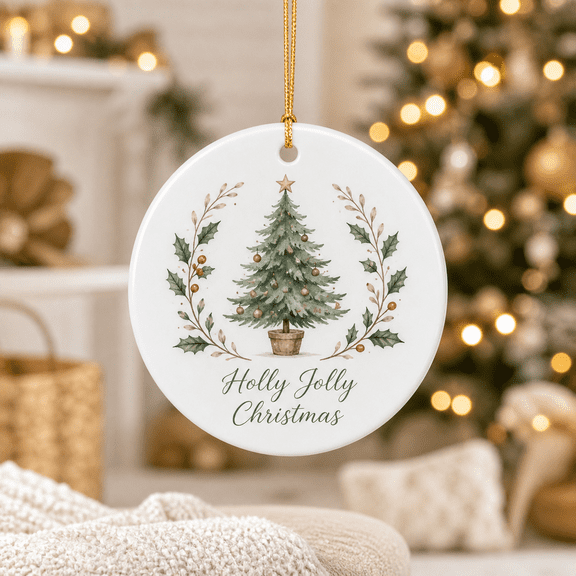 Christmas Ornament Holly Jolly Tree Hanging Decoration for Holiday Gift Giving