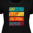 thumbnail image 4 of Inktastic Eat Sleep Jiu Jitsu Repeat Women's Plus Size T-Shirt, 4 of 5