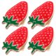 thumbnail image 2 of Juego de 4 broches de joyería para fiesta de graduación, broches de moda, alfileres de solapa, pinzas para el cuello, accesorios de fruta de fresa para ropa y bolsos., 2 of 6