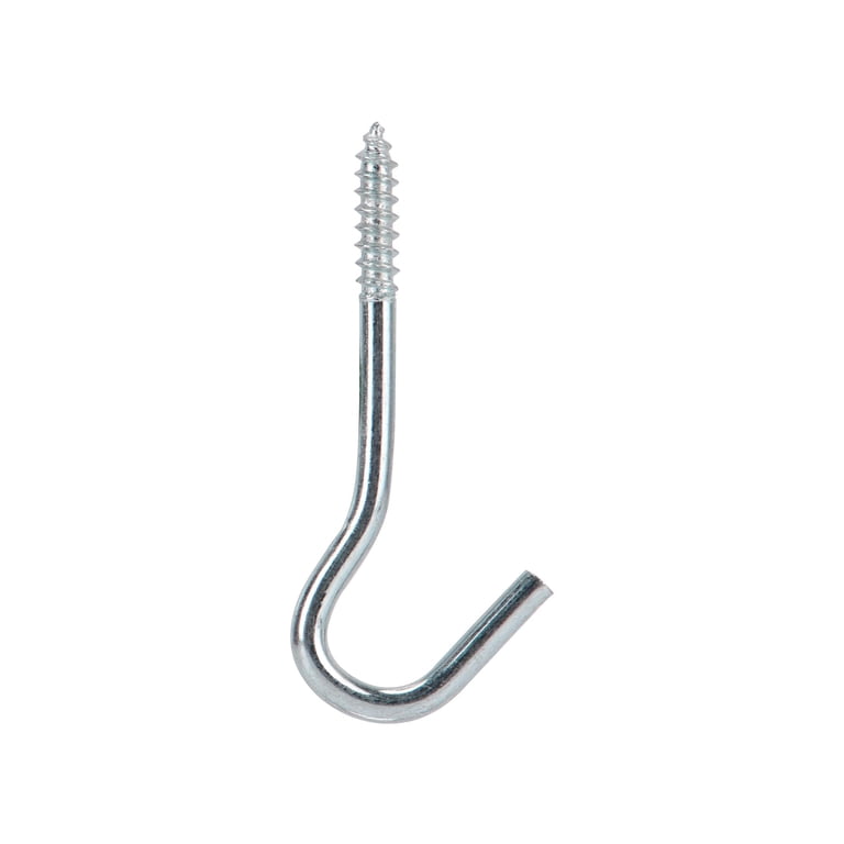Hyper Tough 1-11/16 in Screw Hook Zinc Plated Steel Pack for