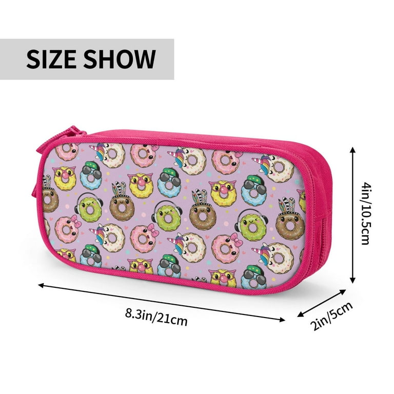 Goofa Cute Donuts Pattern Big Capacity Pencil Pen Case Office